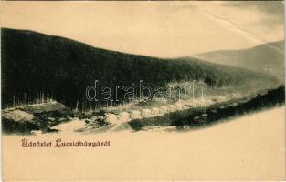 Luciabánya, Lucziabánya, Luciabana (Mecenzéf, Medzev); látkép, bánya telep / general view, mine (EB)