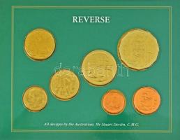 Ausztrália 1985. 1c-1$ (7xklf) forgalmi sor eredeti tokban T:UNC Austrialia 1985. 1 Cent - 1 Dollar (7xdiff) soin set in original case C:UNC
