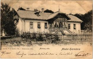 1900 Modor-Harmónia, Modern-Harmonie, Modra; Michnay villa. Levius P. S. kiadása / villa (EB)