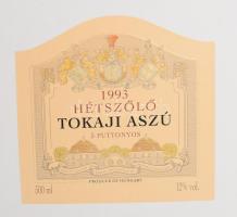 1993 Hétszőlő 5 puttonyos Tokaji Aszú, 12 db bontatlan palack édes desszertbor, eredeti kartondobozb...