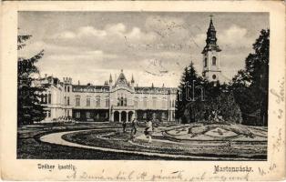 1906 Martonvásár, Dreher kastély a római katolikus templommal (fa)