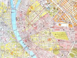 [Térkép] Budapest és környékének térképe. Tervezte: Stoits György. Mértéke: 1:25 000. (1938).
Budap...