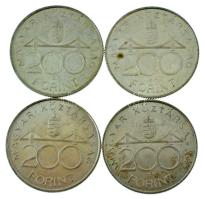1994. 200Ft Ag "Deák" (4x) T:AU,XF patina
Adamo F13.1