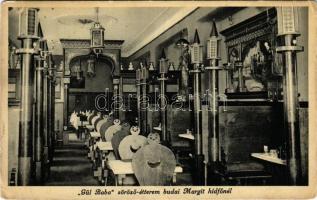 1937 Budapest II. Gül Baba söröző-étterem a budai Margit hídfőnél, belső (EB)