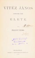 Fraknói Vilmos: Vitéz János esztergomi érsek élete. Házi könyvtár. XXX. Bp., 1879., Szent-István-Társulat, (10)+247 p. Átkötött félvászon-kötés, kissé kopott borítóval, a gerincen címkével, az elülső borító felső sarkán.