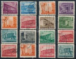 1951 Épületek (I.) 16 db bélyeg számvízjellel