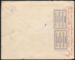 1934 Levél Németországból Dunaföldvárra küldve Pengő-fillér portó 3 x 2f + Kisegítő portó 2 x 10/80f...