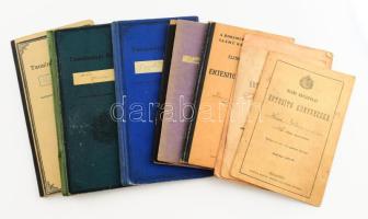 1919-1949 Vegyes iskolai, tanulmányi értesítők, össz. 10 db