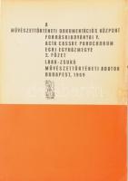 Művészettörténeti Dokumentációs Központ Forráskiadványainak V. Acta Cassae Parochorum 2. füzet. Egri Egyházmegy. Bp., 1969. Kiadói papírkötés, kopottas állapotban.