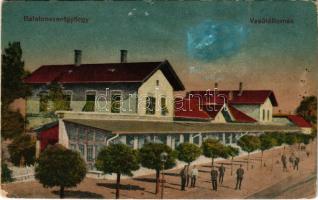 1922 Balatonszentgyörgy, vasútállomás. Vasúti levelezőlapárusítás 9436. (r)