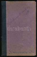 1922 Schvarczbacher (Schwarzbacher) Ottó munkakönyve, 1K 50f okmánybélyeggel, "A Miskolci Ipart...