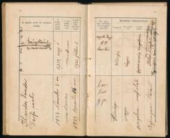 1932 Szolgálati cselédkönyv, 50f okmánybélyeggel