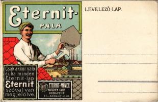 Eternit-Pala. Hatschek Lajos Eternit-Művek reklámlapja. Budapest VI. Andrássy út 33. / Hungarian roof tile advertisement card. litho (EK)