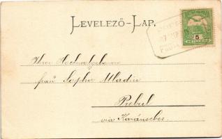 1907 Lippa, Lipova; Román templom utca. Konstantin Sándor kiadása / Kirchengasse / street view (fl)