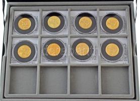 2002-2016. 8db 50 Eurocent érme kapszulában, multicolor rátéttel, "A Magyar Foci Legendái"...