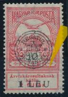 Kolozsvár 1919 Árvíz (I.) 10f lemezhibával, Bodor vizsgálójellel