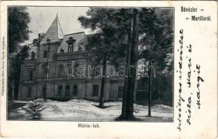 1901 Marilla, Marillavölgy, Marila; Mária lak télen. Gross Gyula kiadása / villa in winter (Rb)