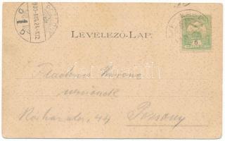 1900 Marzsina, Marschina, Margina; Fűtőház, Schwarz Szarvas vendéglője, vasútállomás / railway stati...