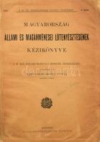 Podmaniczky Gyula, báró: Magyarország állami és magánménesei lótenyésztésének kézikönyve. A magyar kir. földmívelésügyi miniszter megbízásából összeállította - -. A m. kir. földmívelésügyi miniszter kiadványai 1903. 3.szám. Bp.,(1903),Pallas, 374 p. + 2 (színes táblák) t. Papírkötés, amatőr módon pótolt borítóval, javított lapokkal, néhány lapon szakadással, hiányzó térképpel. Ritka!