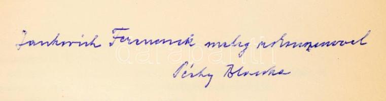 Péchy Blanka: Jászai Mari. DEDIKÁLT Jankovich Ferenc írónak. Bp., 1958, Magvető. Kiadói egészvászon ...