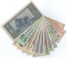 14db-os magyar és külföldi bankjegytétel, benne 1962. 10Ft + 1975. 20Ft + 1980. 20Ft + 1989. 50Ft + ...