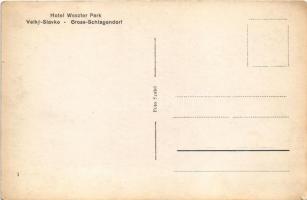 Nagyszalók, Grossschlagendorf, Velky Slavkov (Tátra); Hotel Weszter Park / Weszter szálloda parkja. ...