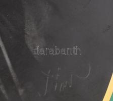 Hollóházi Porcelánmanufaktúra, Szász-Stúdió, Szász Endre (1926-2003): Arc. Jelzett, zöld csíkozással...