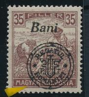 Nagyvárad 1919 Arató 35f "hurkás kör" lemezhibával a felülnyomatban, Bodor vizsgálójellel