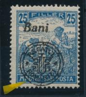 Nagyvárad 1919 Arató 25f "hurkás kör" lemezhibával a felülnyomatban, Bodor vizsgálójellel