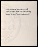 Juraj Carny et alii: Konceptuális művészet az ezredfordulón. nemzetközi szimpózium, 2001. október 15-16., Budapest/Pozsony. Konceptuálne umenie na zlome tisícrocí. Medzinárodné sympózium, 15-16. október 2001, Budapest' /Bratislava. Conceptual art at the turn of millennium. International symposium, October 15-16, 2001, Budapest/Bratislava. Budapest - Bratislava/Pozsony, 2002, AICA Section Hungary - Slovak Section. of AICA, 4+174 p. Fekete-fehér képanyaggal illusztrált. Kiadói papírkötés