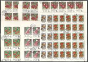 1986 Gyümölcsök és Gombák (II.) 20 db hajtott teljes ív