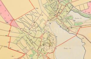 1939 Dr. Bendefy [László]: Tata nagyközség háromszögelése, Pontvázlat, 1 : 10.000. Kézzel rajzolt, n...