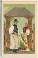 Erdély Örök Egyetlen Miénk! - 16 db régi erdélyi irredenta művészlap egy képeslapfüzetben Gebhardt é...