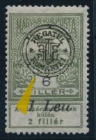 Nagyvárad 1919 Árvíz (I.) 1L/6f "hurkás kör" lemezhibával, Bodor vizsgálójellel