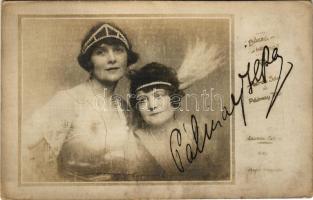 Petráss Sári és Pálmay Ilka "Búcsú keringő" Színházi Élet kiadása, Pálmay Ilka színésznő autográf aláírásával. Angelo fotográfia photo (fl)