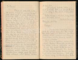 1944-1945 Salgótarján, a háborúba behívott katona feleségének naplója, férjének címzett, levélszerű ...