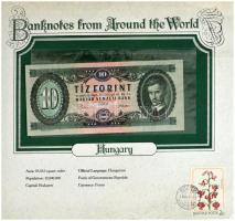 1969. 10Ft "A 404 009907" felbélyegzett, "Banknotes from Around the World" kartonlapon T:UNC