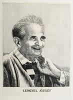 Olvashatatlan jelzéssel: Lengyel József portréja. Rézkarc, papír, jelzett. 39,5×29,5 cm