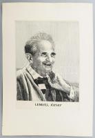 Olvashatatlan jelzéssel: Lengyel József portréja. Rézkarc, papír, jelzett. 39,5×29,5 cm