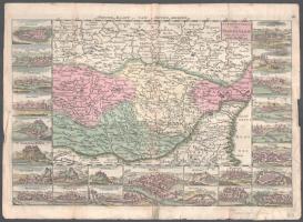 18. sz. Carte Novelle de Transilvaniae, színezett térkép, lapszéli szakadásokkal, 20×28 cm