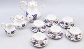 Zsolnay Marie Antoinette kávés készlet. Teljes, jelzett, hibátlan.