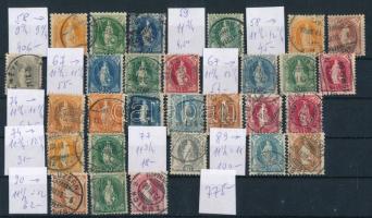 Svájc összeállítás Helvetia-bélyegekkel, stecklapon