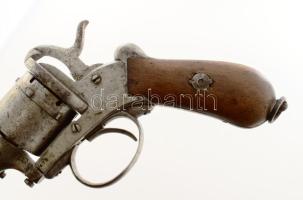 Lefaucheux-rendszerű, hatlövetű forgótáras revolver, cca. XIX. sz. közepe-második fele, jelzett: &qu...
