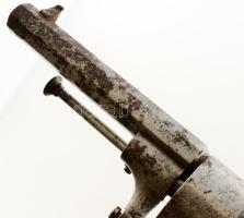 Lefaucheux-rendszerű, hatlövetű forgótáras revolver, cca. XIX. sz. közepe-második fele, jelzett: &qu...