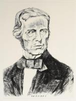Olvashatatlan jelzéssel: Faraday portréja. Rézkarc, papír, jelzett. 39,5×29 cm
