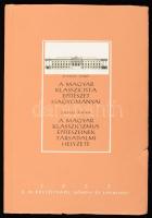 Rados Jenő: A magyar klasszicista építészet hagyományai. / Zádor Anna:A magyar klasszicizmus építészeinek társadalmi helyzete. Mérnöki Továbbképző Kiadványok - Építőművészet sorozat. Bp., 1953, Magyar Építőművészek Szövetsége - É. M. Építőipari Könyv- és Lapkiadó, 71+1 p. Fekete-fehér képekkel illusztrálva. Kiadói papírkötés, szakadt borítóval. Megjelent 1000 példányban.