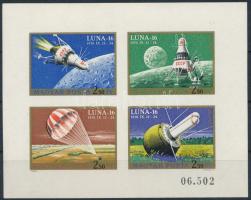 1971 Luna-16 vágott blokk