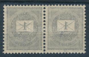 1898 Feketeszámú 1kr pár gépszínátnyomattal