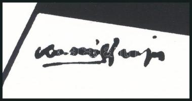 Kassák Lajos (1887-1967): Képarchitektúra (cím nélkül). Szitanyomat, papír. Jelzett a nyomaton. Pest...