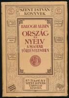 Balogh Albin: Ország és nyelv (határok és nemzetiségek) a magyar történelemben. Szent István Könyvek 57. sz. Bp., 1928, Szent István-Társulat, 166 p. Kiadói papírkötés.